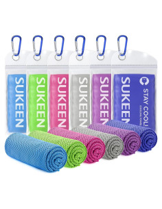 Toallas Enfriadoras Sukeen 6 Piezas 101.6x30.5cm Microfibra