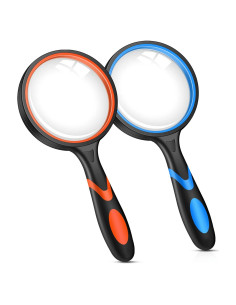 Lupa de Mano 10X PHICANT - 2 Piezas, Lente Irrompible 7.62 cm