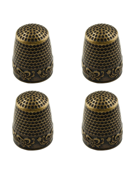 Dedales de Costura de Metal Coufce - 4 Pcs Bronce 23mm Dedales de Costura de Metal Coufce - 4 Pcs Bronce 23mm