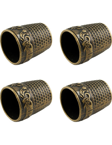Dedales de Costura de Metal Coufce - 4 Pcs Bronce 23mm
