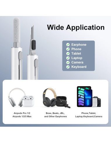 Kit de limpieza Hyashee 3 en 1 para Airpods Pro, blanco