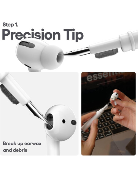 Kit de limpieza KeyBudz Air Care para AirPods y Pro - Blanco Kit de limpieza KeyBudz Air Care para AirPods y Pro - Blanco