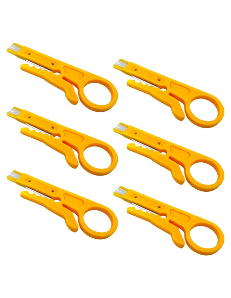 Juego de 6 Desforradores de Cables Mini Triwenve Amarillo Juego de 6 Desforradores de Cables Mini Triwenve Amarillo