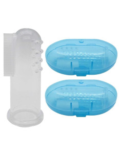 Cepillo de Dedo para Bebé Gadgetime - Set de 2 Azul