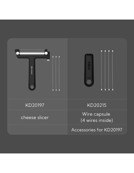 Cortador de Queso Ajustable KITCHENDAO KD20197 - 50% Más Fuerte Cortador de Queso Ajustable KITCHENDAO KD20197 - 50% Más Fuerte