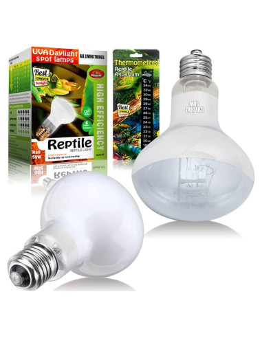 Lámpara de Calor UVA 75W MCLANZOO para Reptiles - 2 Piezas