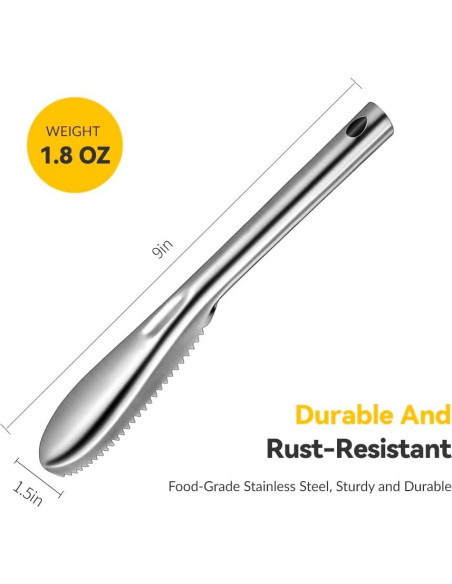 Removedor de Escamas de Pescado Inoxidable SUPERBEAR 22.1 cm Removedor de Escamas de Pescado Inoxidable SUPERBEAR 22.1 cm