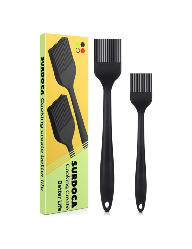 Brocha de Silicona SURDOCA 2 Pcs 25.7 cm y 20.3 cm Resistente al Calor