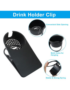 Soporte de Taza de Escritorio Suiwotin - 2 Piezas, Negro 2