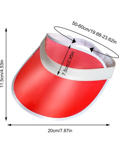 Paquete de 6 Gorras Visera UV Ajustables para Deportes 2