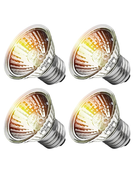 Paquete de 4 Bombillas UVA 50W Lachesan para Reptiles Paquete de 4 Bombillas UVA 50W Lachesan para Reptiles