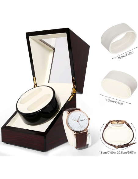 Enrollador de Reloj Uten de Madera Lujo Rojo 4 Modos Enrollador de Reloj Uten de Madera Lujo Rojo 4 Modos