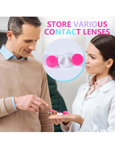 Estuches de Lentes de Contacto Coloridos KISEER - 12 Unidades