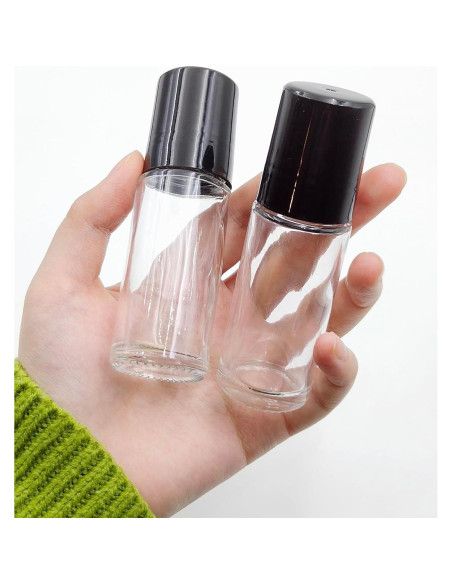 4 Botellas de Rodillo de Vidrio 30ml YYNGJCK para Aceites 4 Botellas de Rodillo de Vidrio 30ml YYNGJCK para Aceites