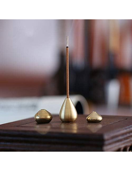 Soporte de Incienso IKAAR Loto 3 Piezas Latón Oro Soporte de Incienso IKAAR Loto 3 Piezas Latón Oro