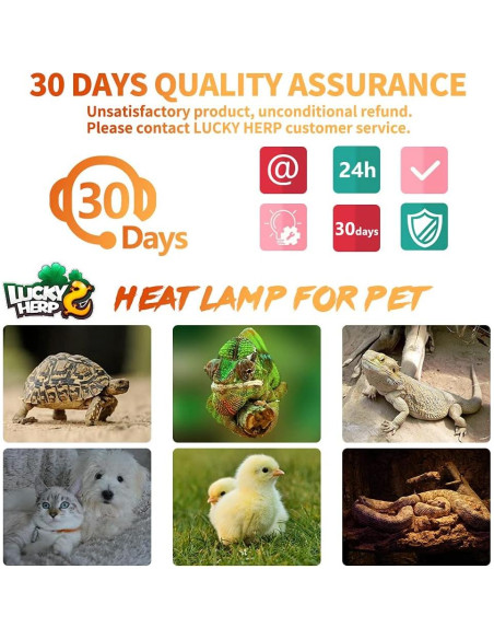 LUCKY HERP 150W Emisor de Calor Cerámico para Reptiles 2-Pack LUCKY HERP 150W Emisor de Calor Cerámico para Reptiles 2-Pack