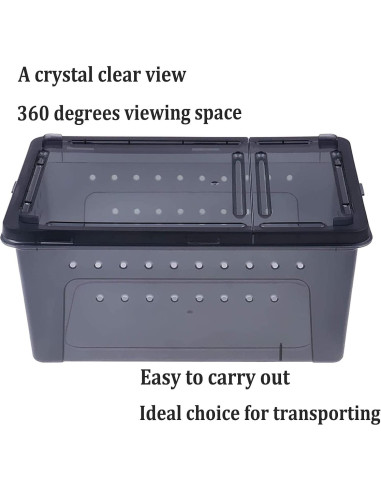 Terrario para Reptiles PINVNBY 2-Pack 32cm x 22cm x 15cm