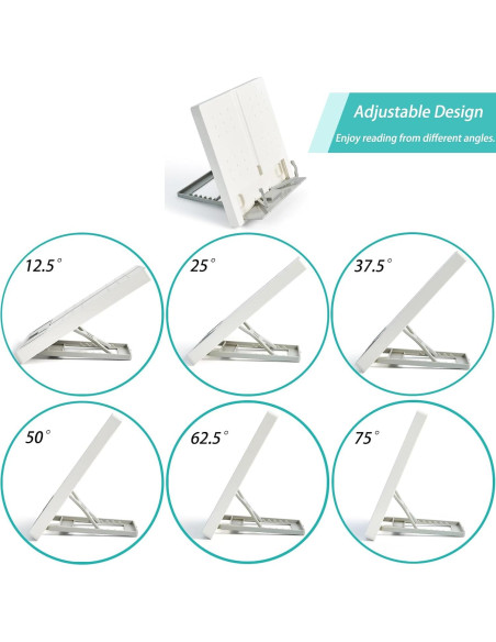 Soporte de Libro Portátil BOKIOVIN Ajustable para Cocina Soporte de Libro Portátil BOKIOVIN Ajustable para Cocina