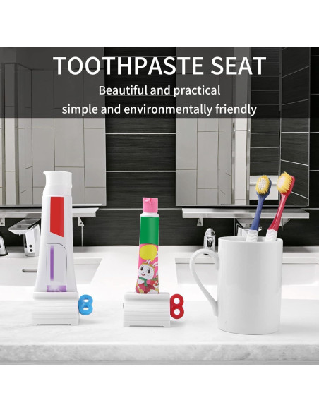Soporte Exprimidor de Pasta de Dientes KINMINGZHU 3 Piezas Soporte Exprimidor de Pasta de Dientes KINMINGZHU 3 Piezas