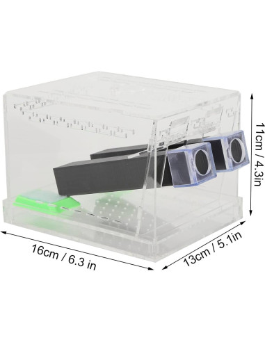 Caja de Alimentación Acrílica Grande 50x35x25cm para Insectos