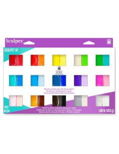 Sculpey III Arcilla Polimérica para Hornear 30 Colores 0.99 kg