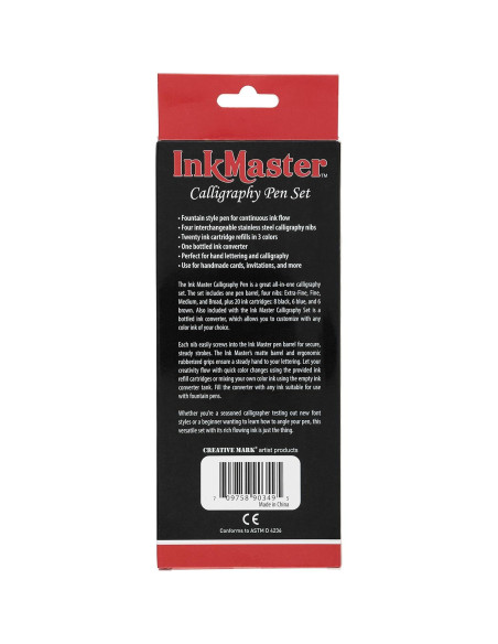 Juego de Caligrafía Cezanne Ink Master 25 Piezas con 4 Puntas Juego de Caligrafía Cezanne Ink Master 25 Piezas con 4 Puntas