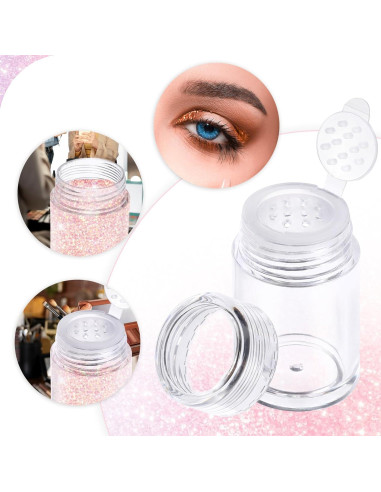 6 Botellas de Plástico Transparente 10 ml InnoHHustle para Polvo