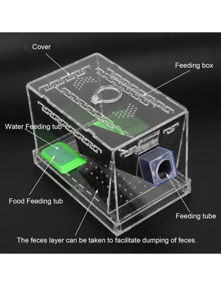 Kit de Cuidado de Grillos GLOGLOW con Caja de Alimentación Acrílica Kit de Cuidado de Grillos GLOGLOW con Caja de Alimentación Acrílica