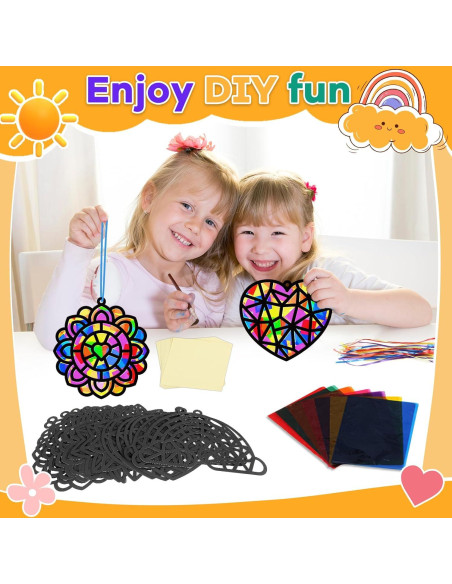 Kit de Manualidades Suncatchers Lonfliness 104 Piezas para Niños Kit de Manualidades Suncatchers Lonfliness 104 Piezas para Niños