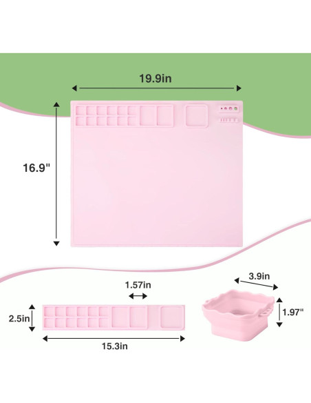 Alfombrilla de Silicona Aubeco 50.5x42.9cm Rosa con Taza Alfombrilla de Silicona Aubeco 50.5x42.9cm Rosa con Taza
