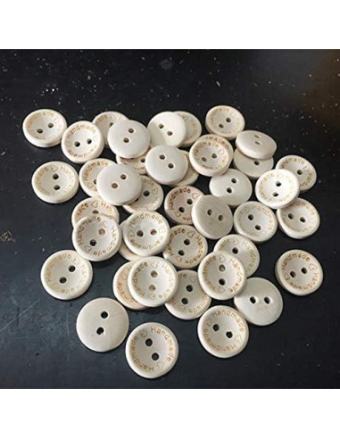 100 Botones de Madera HENGKE 20mm para Manualidades DIY