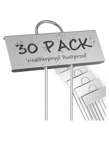 Paquete de 30 Etiquetas de Metal Zinc para Jardín 26.92 cm