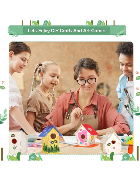 Paquete de 12 Kits de Casas para Pájaros DIY ILHSTY Paquete de 12 Kits de Casas para Pájaros DIY ILHSTY