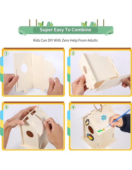 Paquete de 12 Kits de Casas para Pájaros DIY ILHSTY Paquete de 12 Kits de Casas para Pájaros DIY ILHSTY