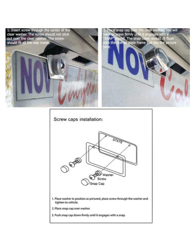 Marco de Placa de Licencia SunplusTrade Negro Mate Aluminio 2 Piezas