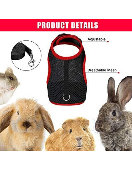 Arnés Ajustable para Mascotas Pequeñas SATINIOR - Tamaño L Arnés Ajustable para Mascotas Pequeñas SATINIOR - Tamaño L