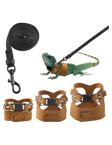 Conjunto de Arnés y Correa Ajustable Maxqzin para Reptiles