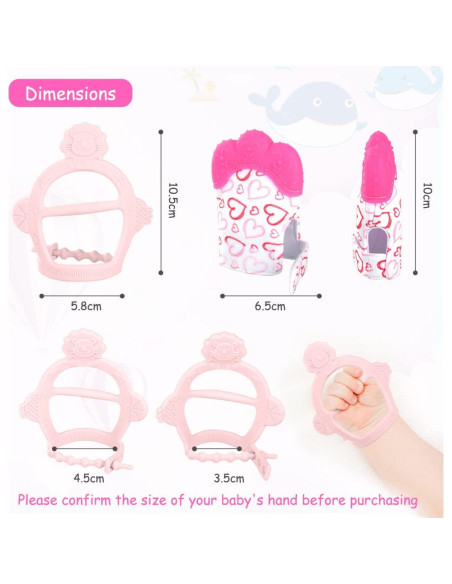 Mitones de Silicona Vicloon para Dentición 2 Piezas Rosa Mitones de Silicona Vicloon para Dentición 2 Piezas Rosa