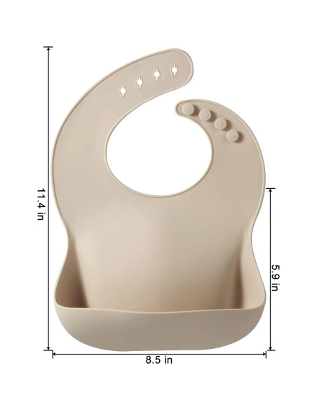 Babero de Silicona PandaEar Ajustable para Bebés y Niños Babero de Silicona PandaEar Ajustable para Bebés y Niños