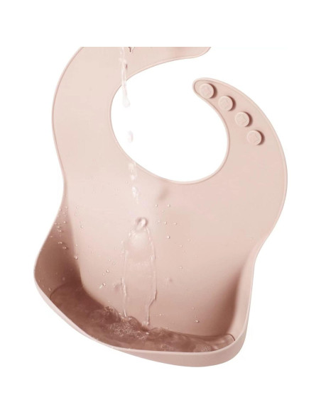 Baberos de Silicona PandaEar para Bebés - 2 Pack Rosa Tostado Baberos de Silicona PandaEar para Bebés - 2 Pack Rosa Tostado