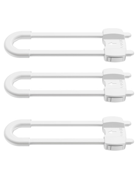 Candados de Seguridad para Gabinetes LRANFOW 3 Paquetes Blanco Candados de Seguridad para Gabinetes LRANFOW 3 Paquetes Blanco