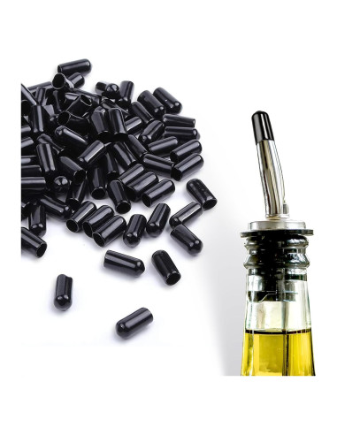 100 Pcs Cubiertas para Vertedores de Licor y Aceite - Goma
