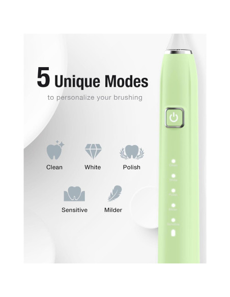Cepillo de dientes eléctrico 7AM2M Sonic con 6 cabezales Cepillo de dientes eléctrico 7AM2M Sonic con 6 cabezales