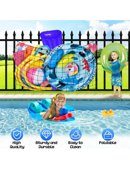 Red de Almacenamiento Extra Grande PAMASE 120x180cm para Juguetes de Piscina Red de Almacenamiento Extra Grande PAMASE 120x180cm para Juguetes de Piscina