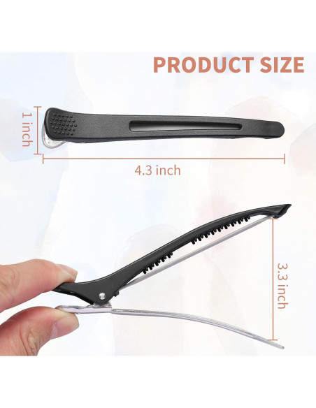 Paquete de 6 Clips de Pelo Profesionales XTIIEED - No Deslizantes 10.9 cm Paquete de 6 Clips de Pelo Profesionales XTIIEED - No Deslizantes 10.9 cm