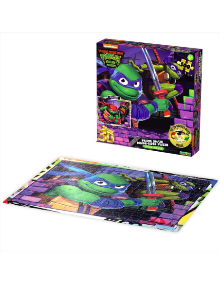 Rompecabezas 3D/2D TMNT Prime 3D 500 Piezas 24x18" Rompecabezas 3D/2D TMNT Prime 3D 500 Piezas 24x18"