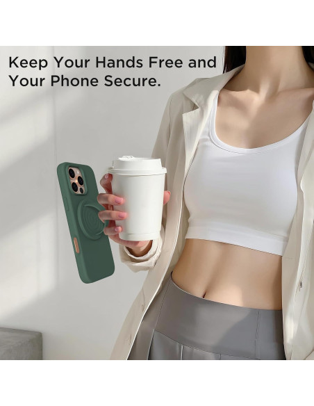 Soporte de Anillo Magnético COFFKER para Teléfono Verde Alpino Soporte de Anillo Magnético COFFKER para Teléfono Verde Alpino