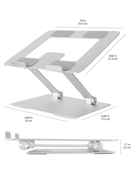 Soporte Ergonómico para Laptop Amazon Basics Ajustable 25.4 cm Soporte Ergonómico para Laptop Amazon Basics Ajustable 25.4 cm