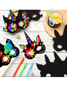 48 Tarjetas de Rascar Unicornio Sratte - Manualidades DIY Arcoíris 2