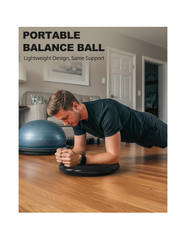 Cojín Inestable Trideer 34cm Negro con Bomba Inflación